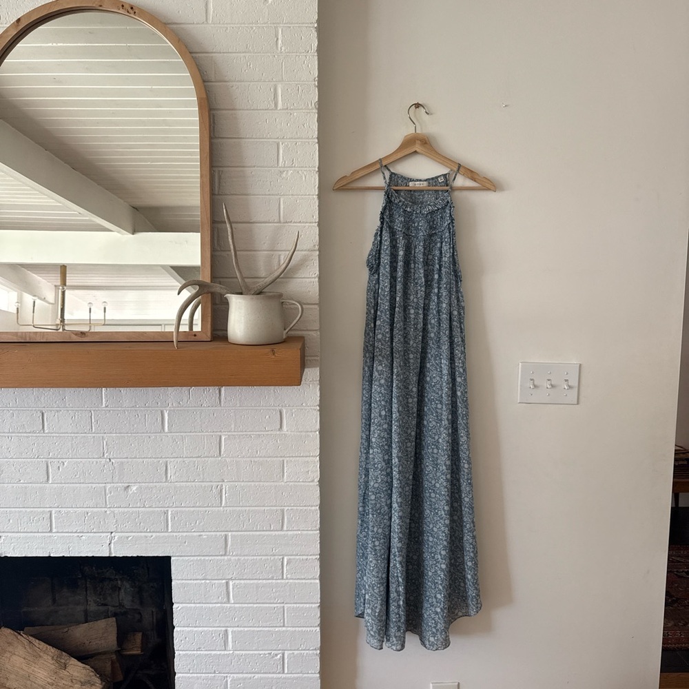 Dôen Blue Floral Maxi Dress